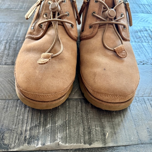 UGG Neumel Adaptive Men's Zipper Fleece Lined Brown Boots 1118710 Brown Size 12 - Picture 2 of 10